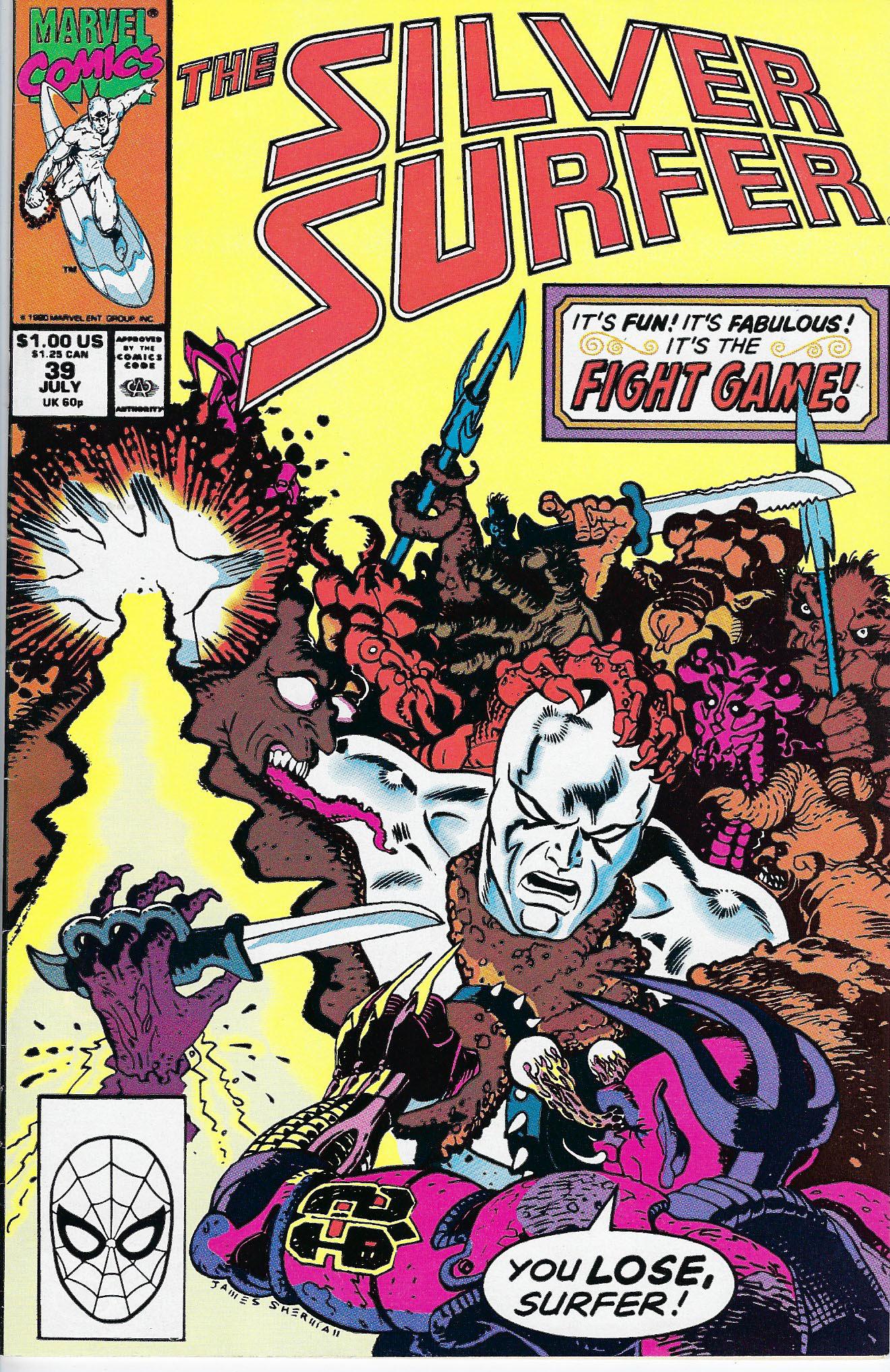 Silver Surfer Marvel Comic Book #39 (1 of 1)