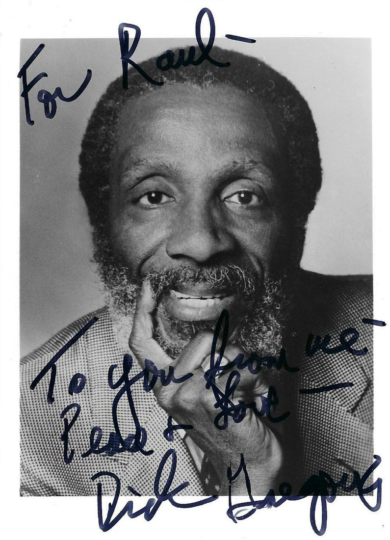 Dick Gregory signed photo: Dick Gregory signed photo. 5x7 inches