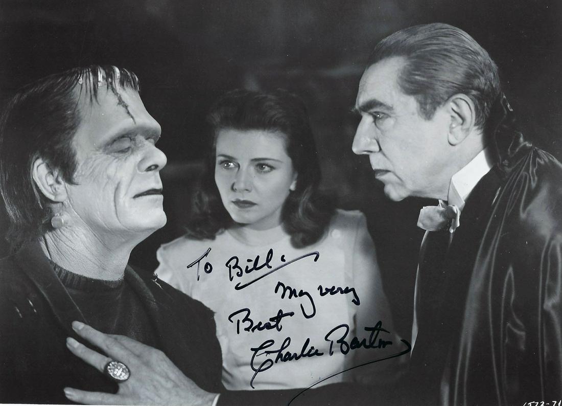 Abbott and Costello Meet Frankenstein Charles Barton: Abbott and Costello Meet Frankenstein signed photo autographed by Charles Barton. 6.5x8.5 inches
