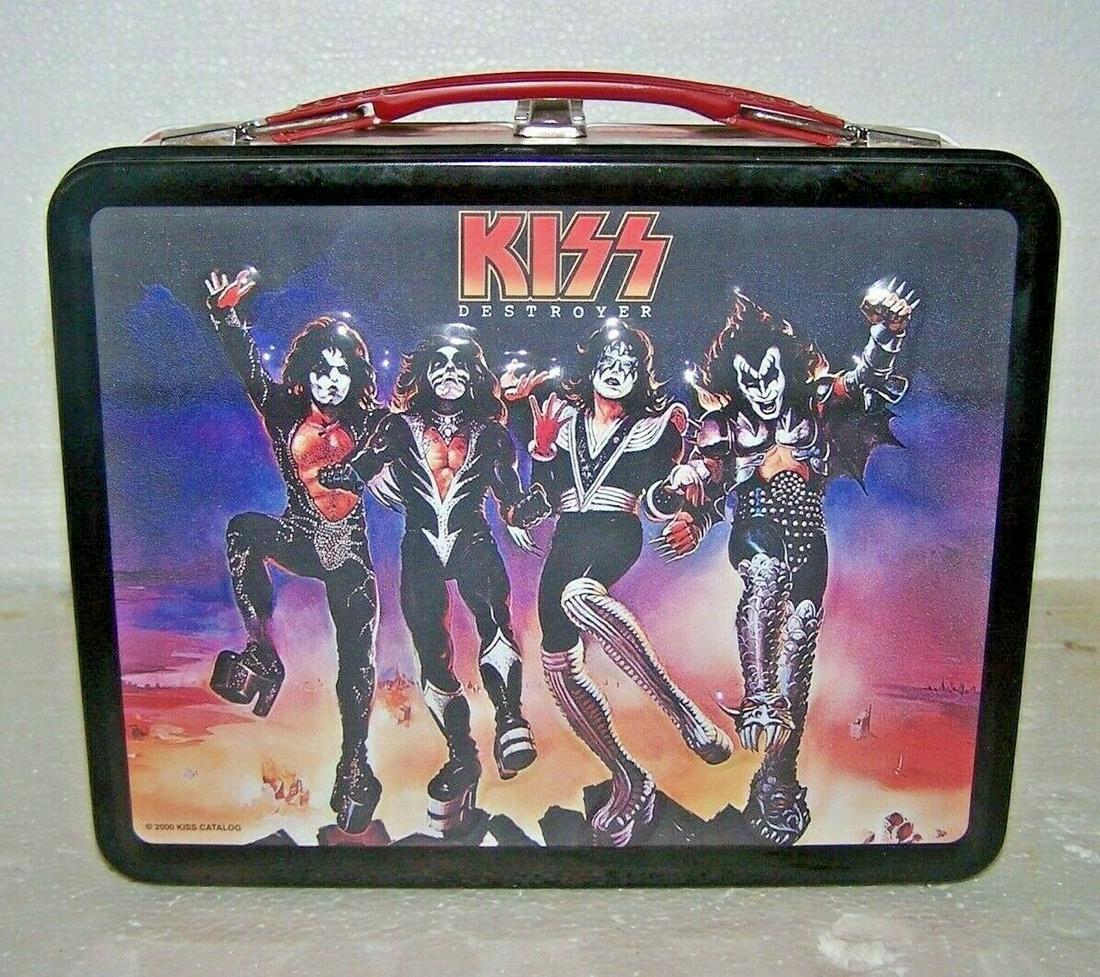 KISS Band Destroyer Metal Lunch Box UNUSED 2000- RARE: Kiss Band Lunch box is in excellent condition and does not include thermos. Latch and handle are both NR MT and in functioning condition. Inside of box is clean. This item has never been used. Release
