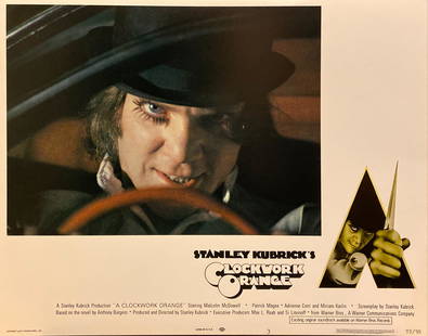 1971 A Clockwork Orange original vintage lobby card: A Clockwork Orange 1972 original vintage lobby card on heavy card stock. 11X14 Inches