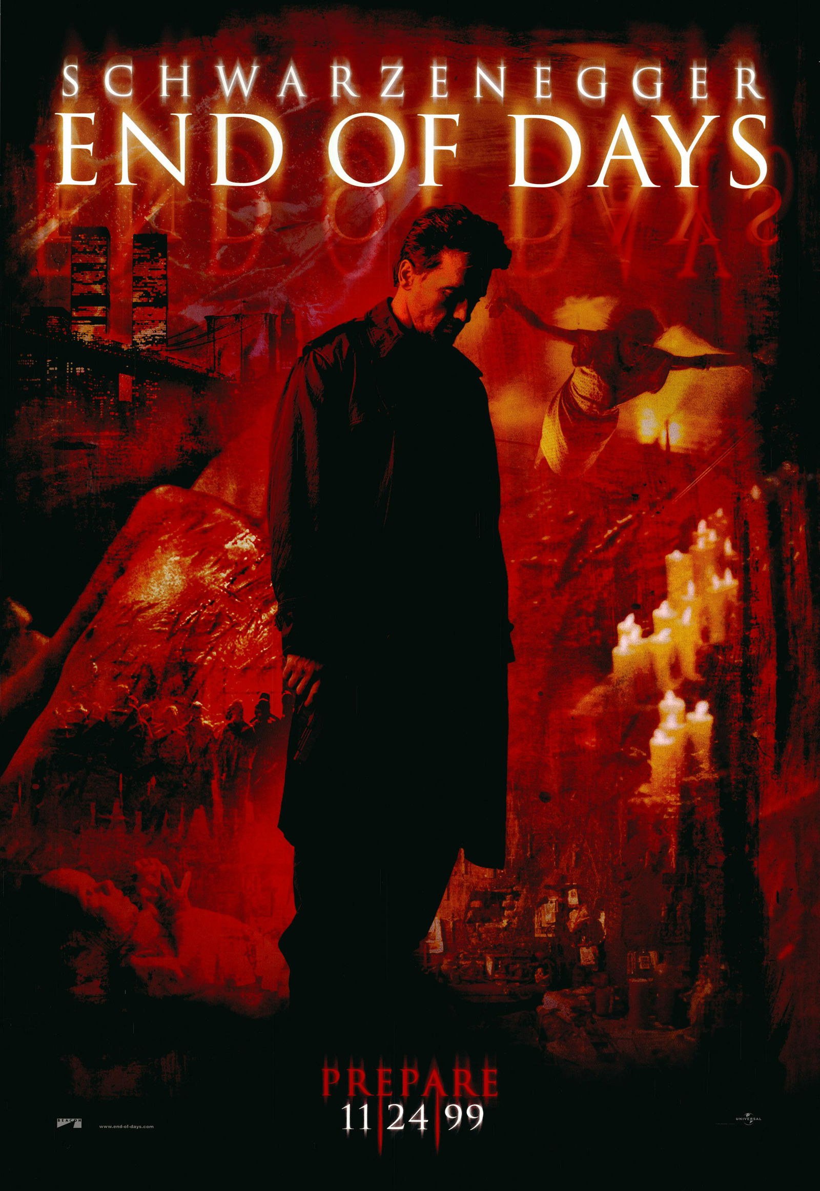 End of Days 1999 original one sheet poster: End of Days 1999 original one sheet poster. 27x41 inches