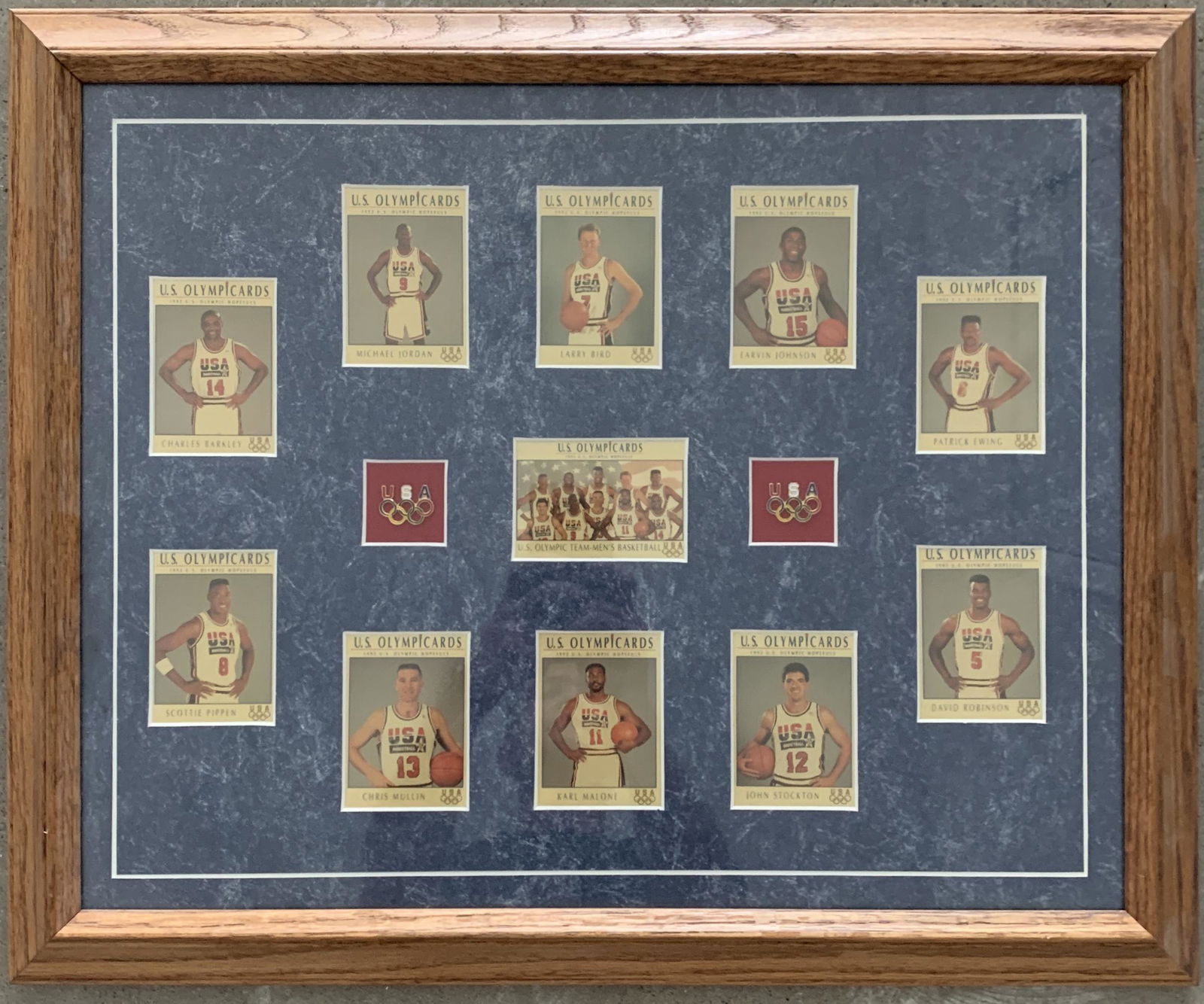 Dream Team card collage: Dream Team card collage. 18x23 inches. This item is NOT signed