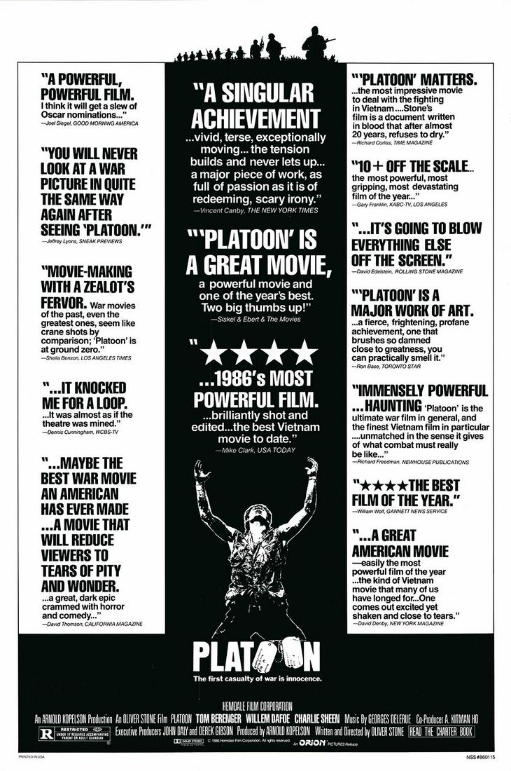 Platoon 1986 original vintage one sheet movie poster (1 of 1)