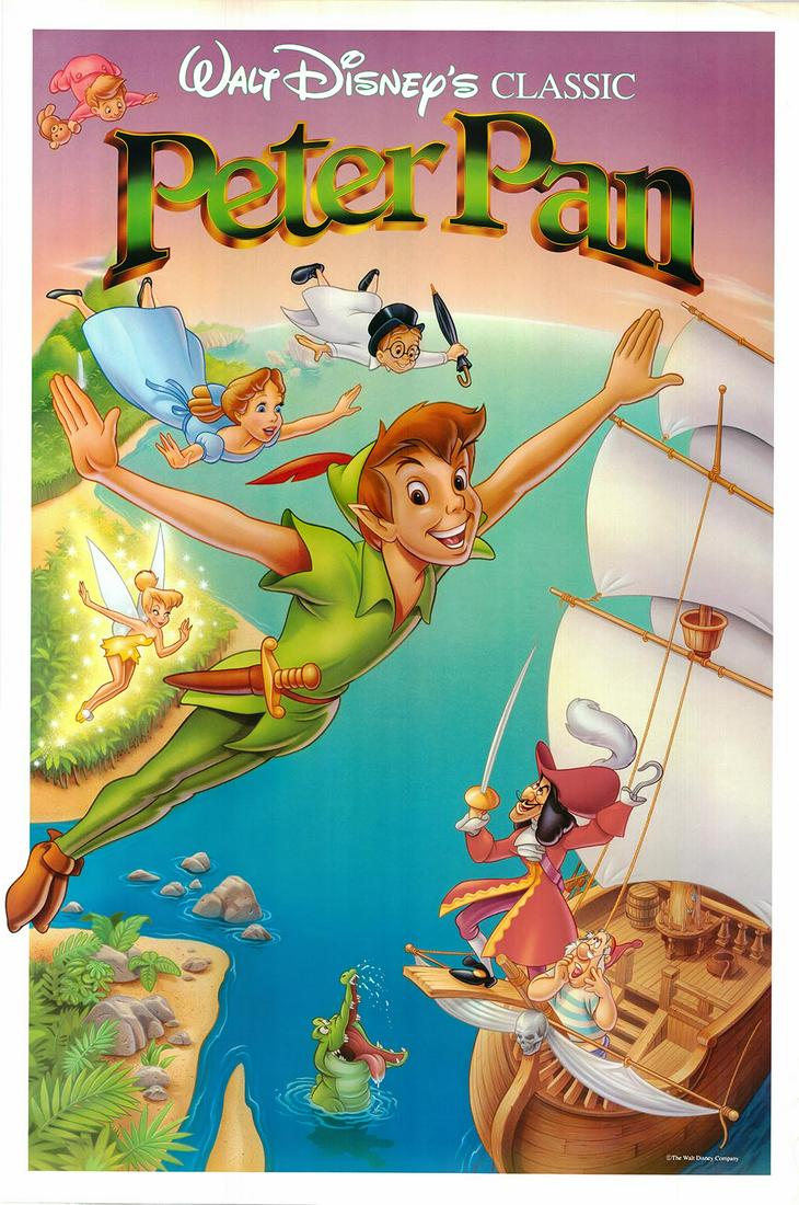 Peter Pan 1989 original one sheet movie poster: Peter Pan 1989 original one sheet movie poster. Rolled, 27X41 Inches