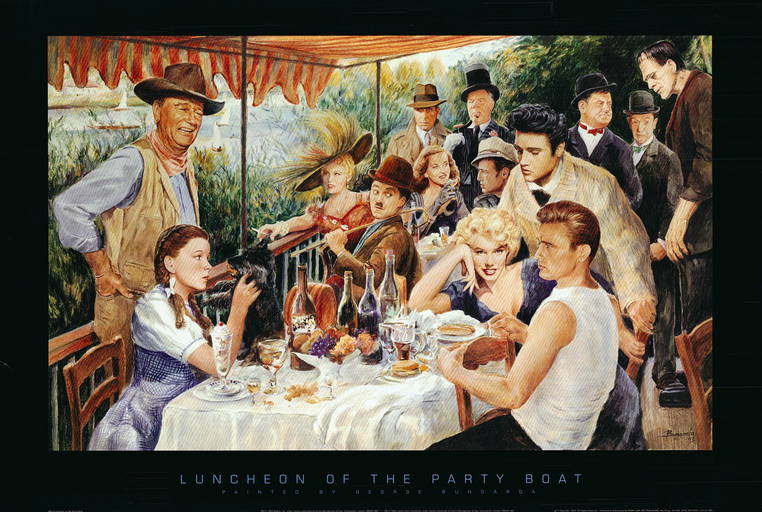 Luncheon Of The Party Boat 1993 Original Painting