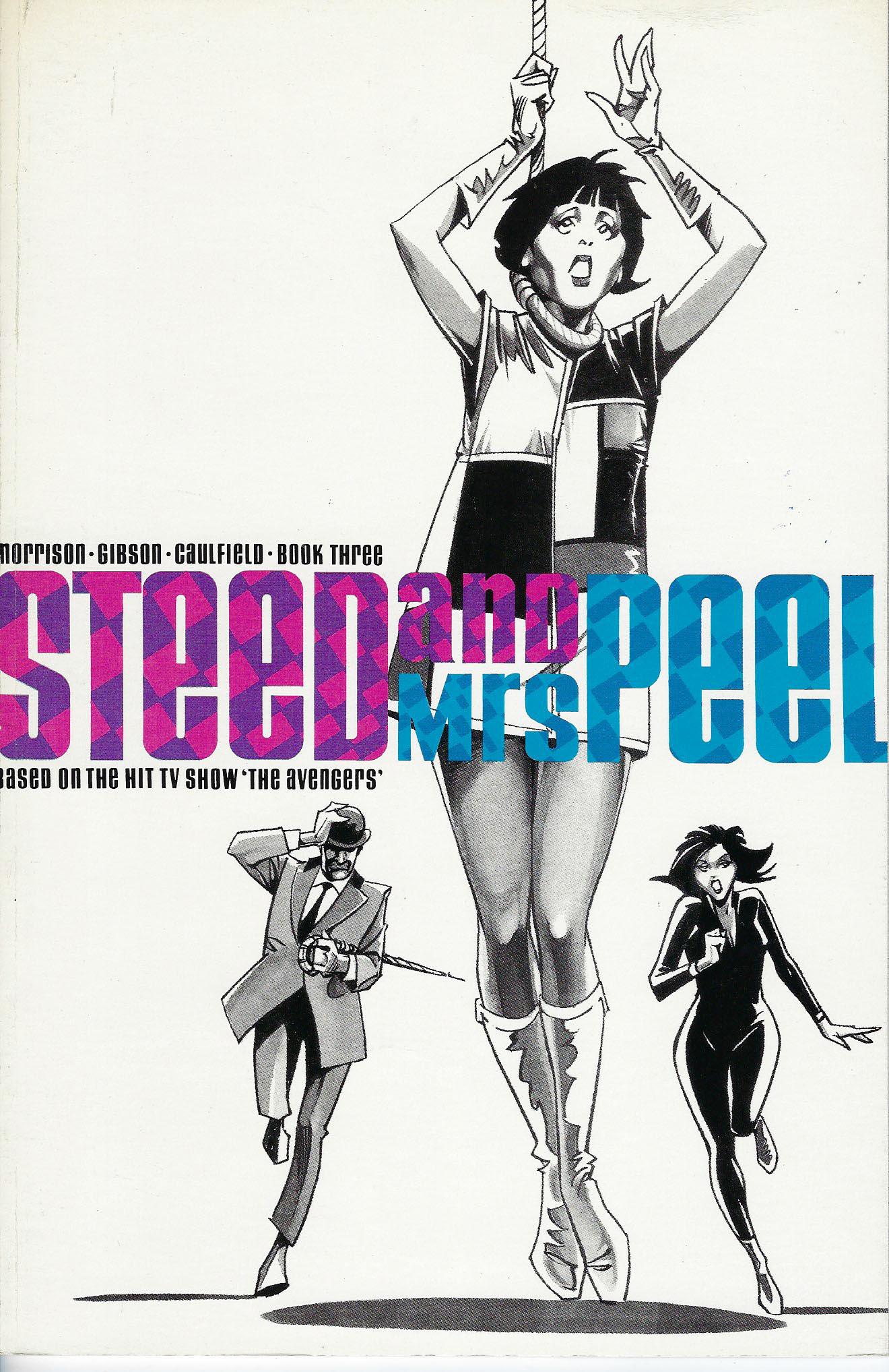 Steed and Mrs. Peel Eclipse Comic Book #3: Steed and Mrs. Peel #3, Eclipse, 1992, Cover by Ian Gibson. The Golden Game [part four: Hangman], script by Grant Morrison, art by Ian Gibson; Steed and Mrs. Peel must fight the game master to rescue 