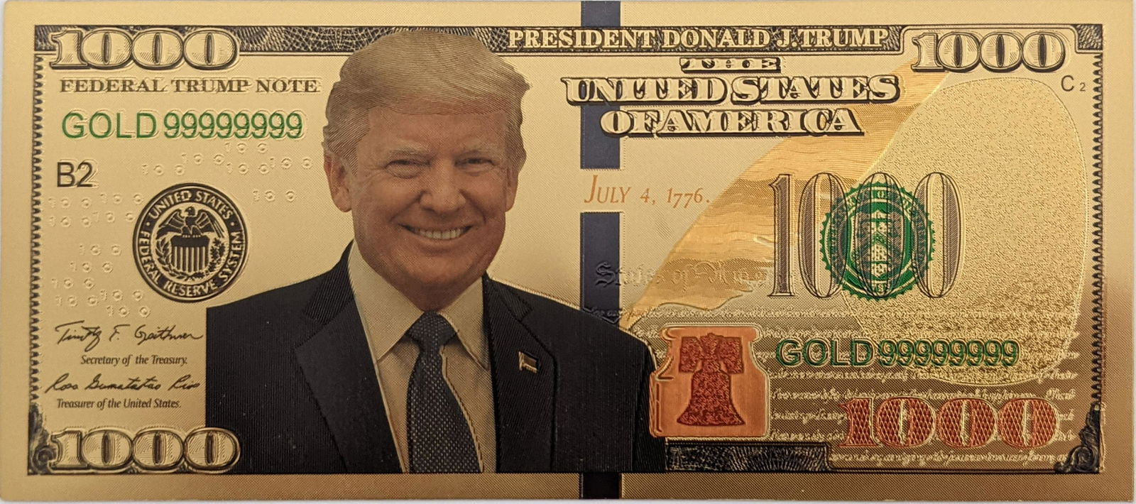 Donald Trump One Thousand Dollar Novelty Bill: Donald Trump One Thousand Dollar Novelty Bill