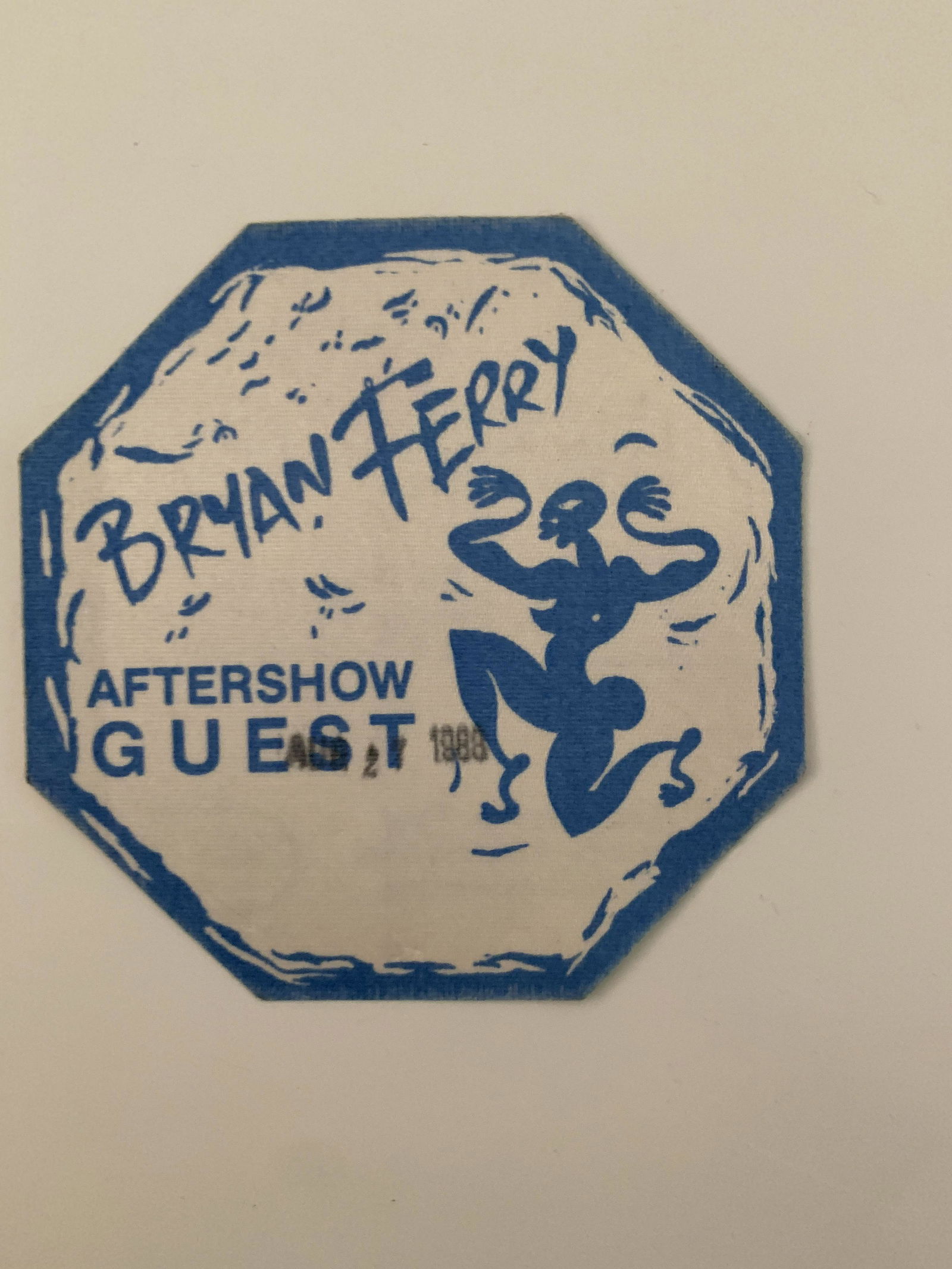 Bryan Ferry 1988 Aftershow Guest Pass: Bryan Ferry 1988 Aftershow Guest Pass