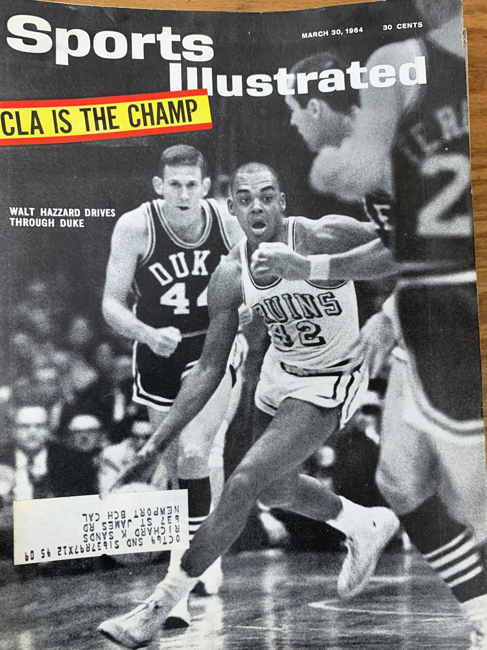 Sports Illustrated Magazine 1964 Walt Hazzard Issue (1 of 1)