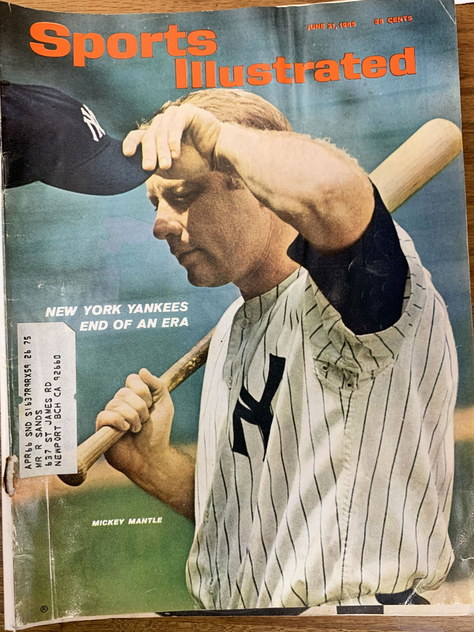 Sports Illustrated Magazine 1965 Mickey Mantle Issue (1 of 1)
