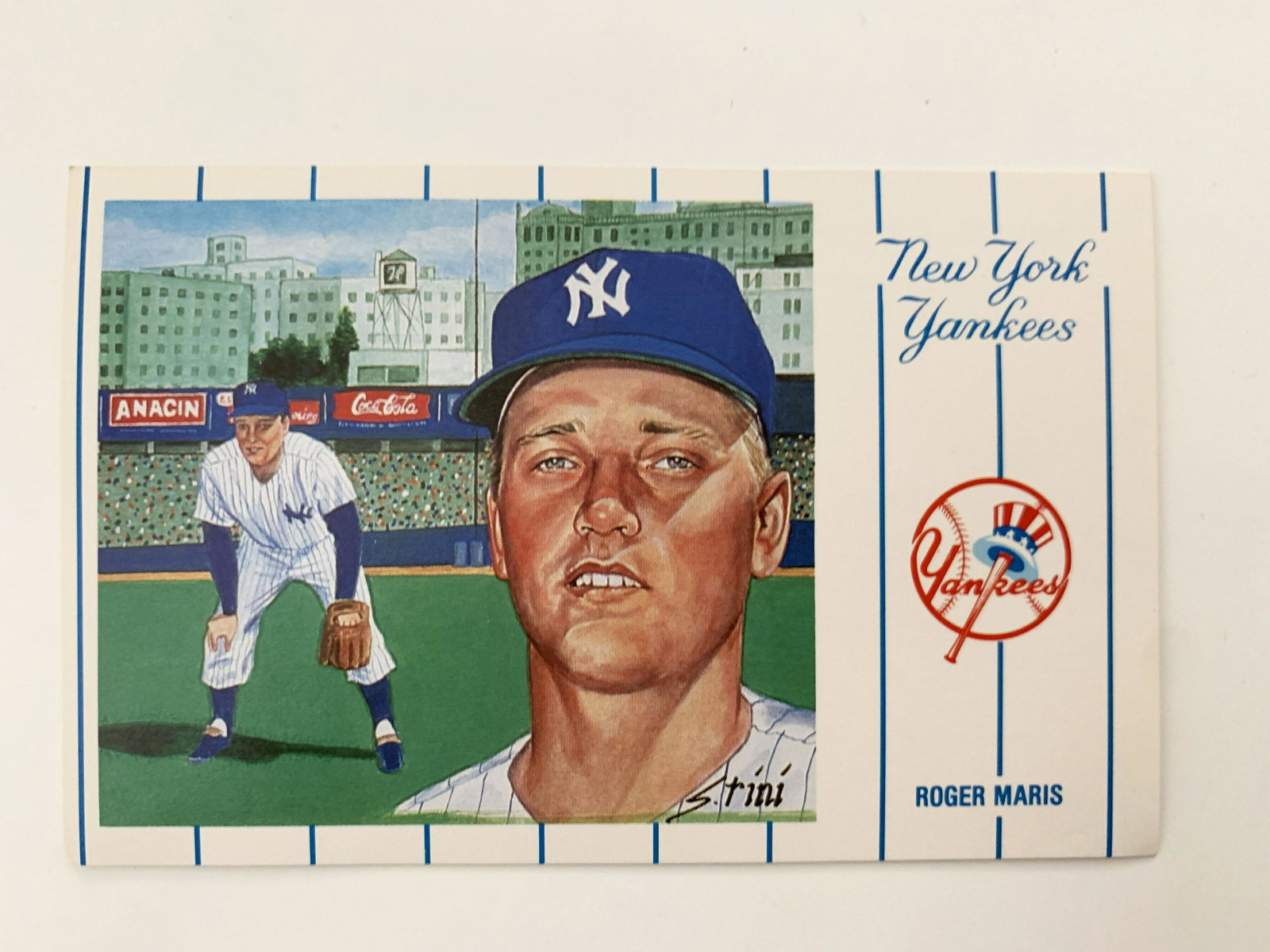 Roger Maris New York Yankees Baseball Card: Roger Maris New York Yankees Baseball Card
