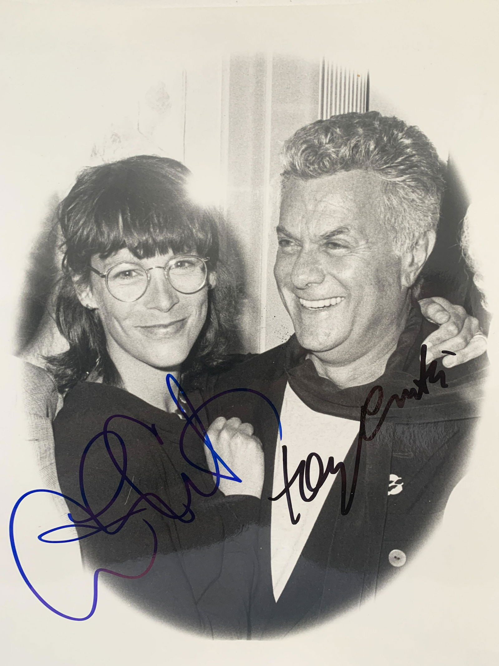 Jamie Lee Curtis and Tony Curtis signed photo: Jamie Lee Curtis and Tony Curtis signed photo. 8x10 inches