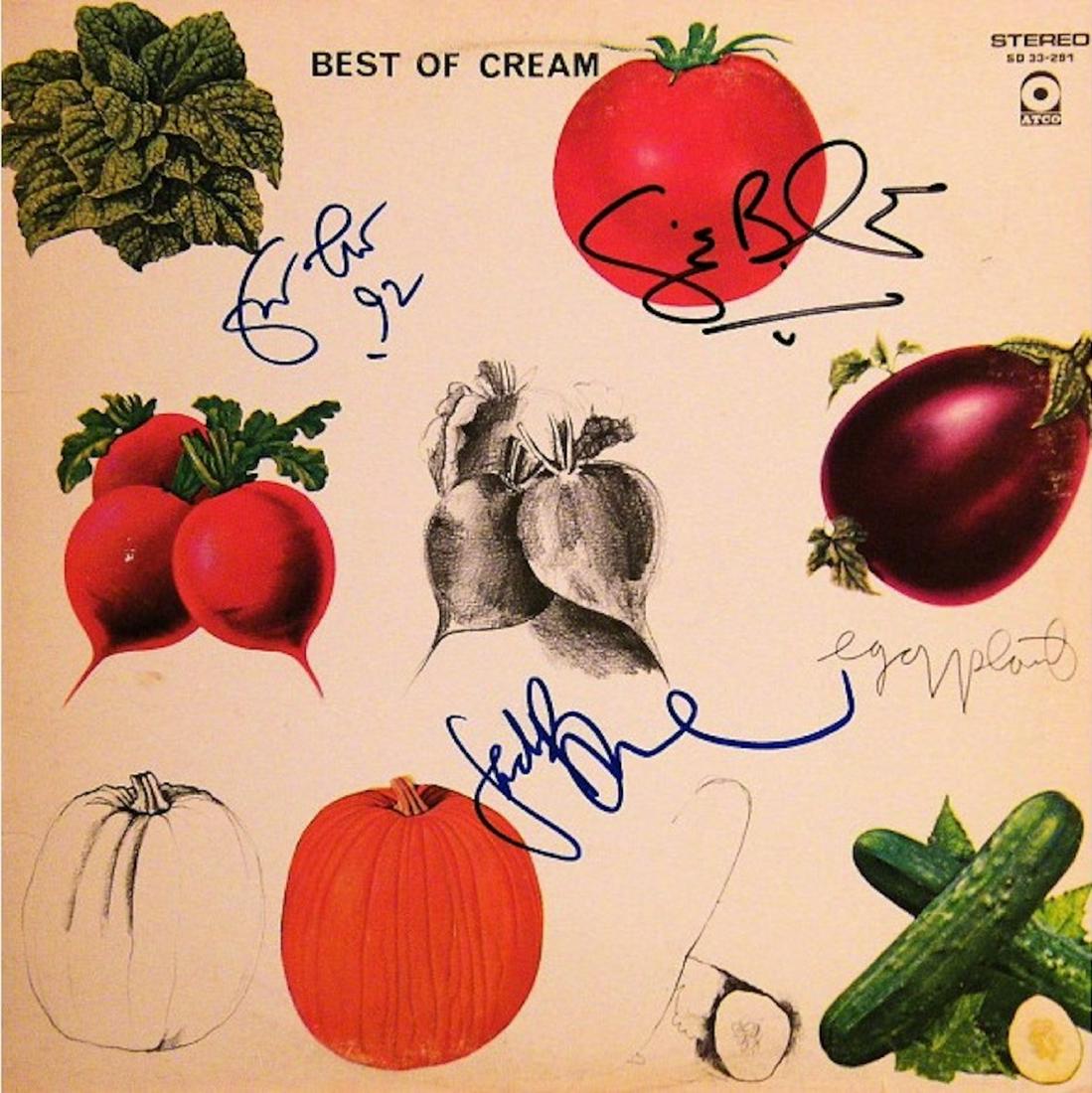 Best of Cream signed album: Best Of Cream - 1969 signed album autographed by Eric Clapton , Jack Bruce & Ginger Baker