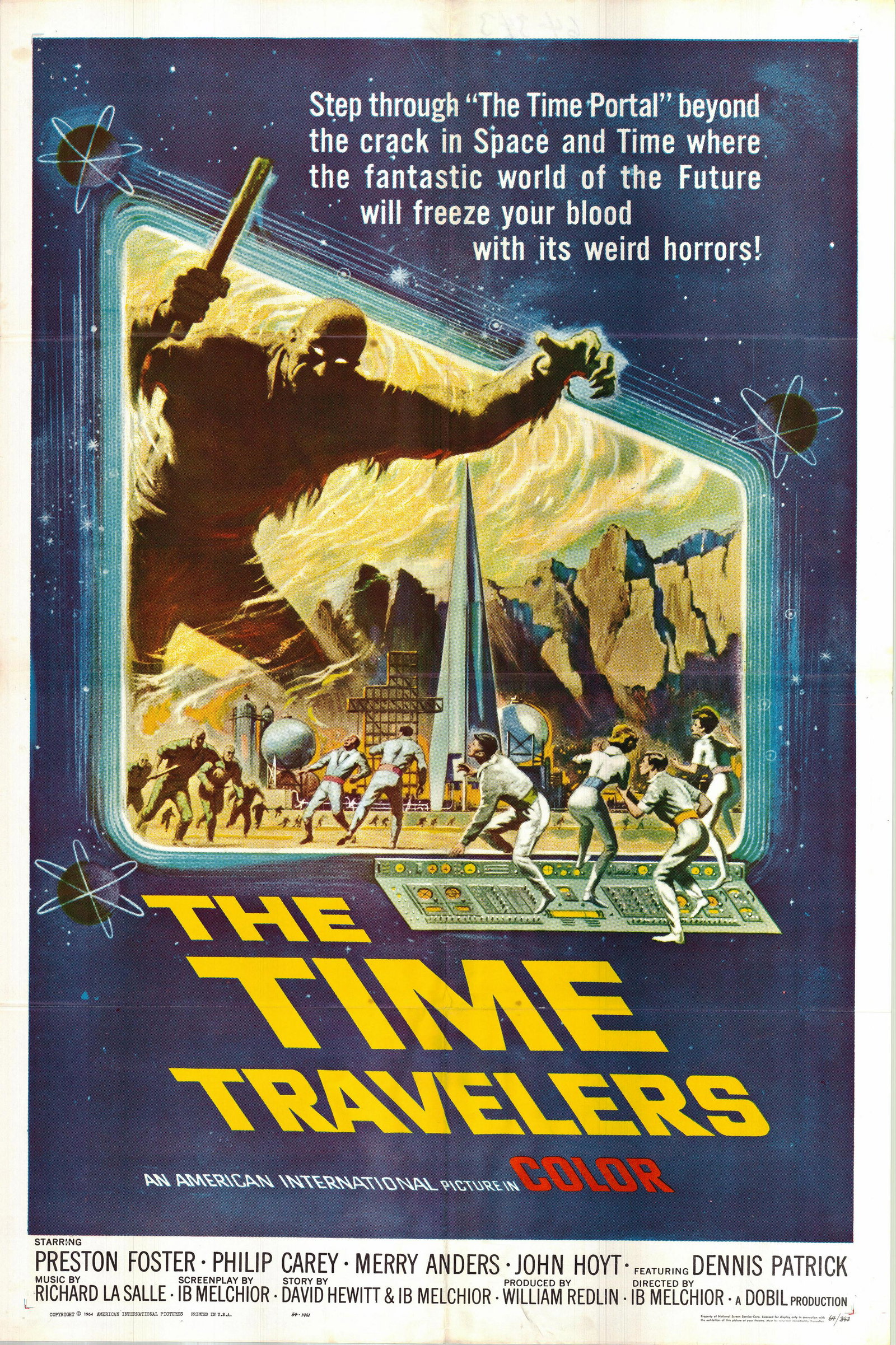 The Time Travelers original 1964 vintage movie poster (1 of 1)
