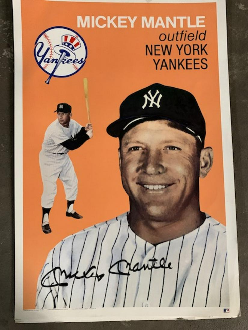 Mickey Mantle Giant baseball card poster (1 of 1)