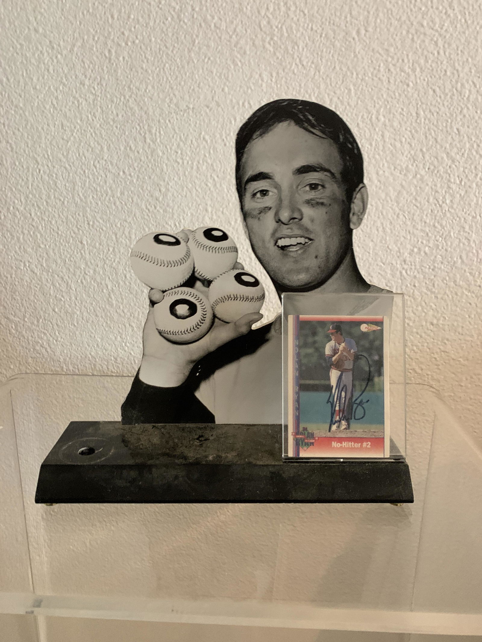 Nolan Ryan signed baseball card and collectible cutout (1 of 1)