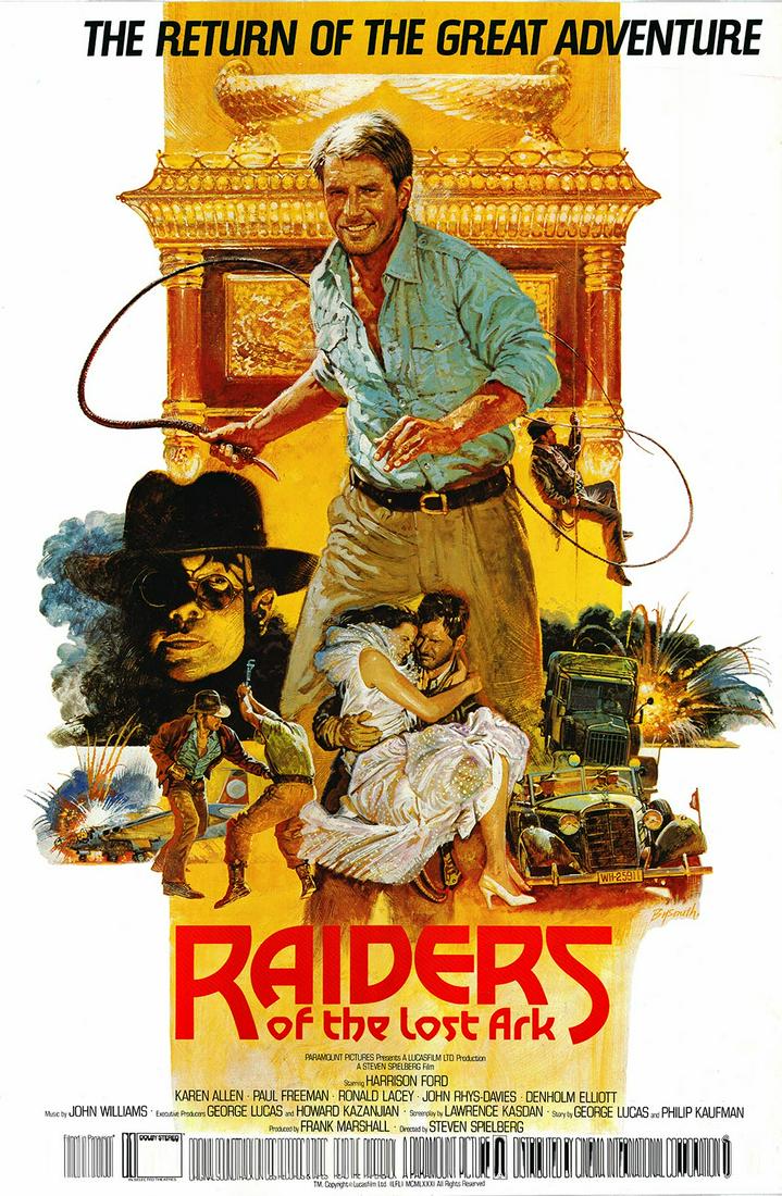 Raiders of the Lost Ark 1982 original vintage British (1 of 1)