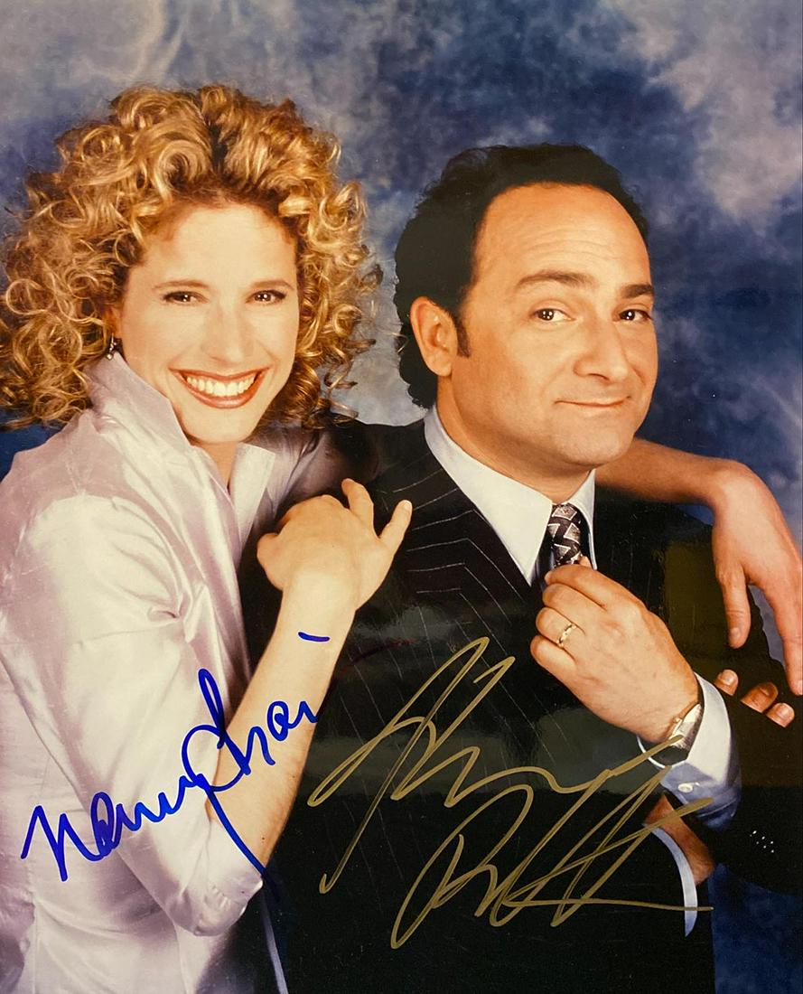 Work With Me Kevin Pollak and Nancy Travis signed photo: Work With Me signed photo autographed by Kevin Pollak and Nancy Travis. 8x10 inches