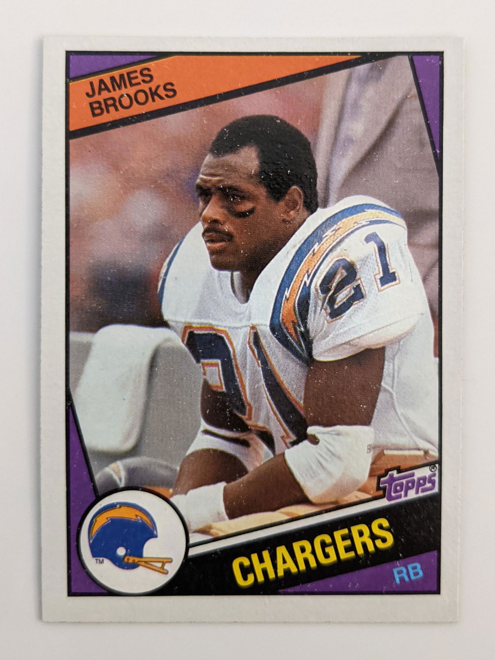 James Brooks Football Trading Card - Topps #176 1984: James Brooks Football Trading Card - Topps #176 1984