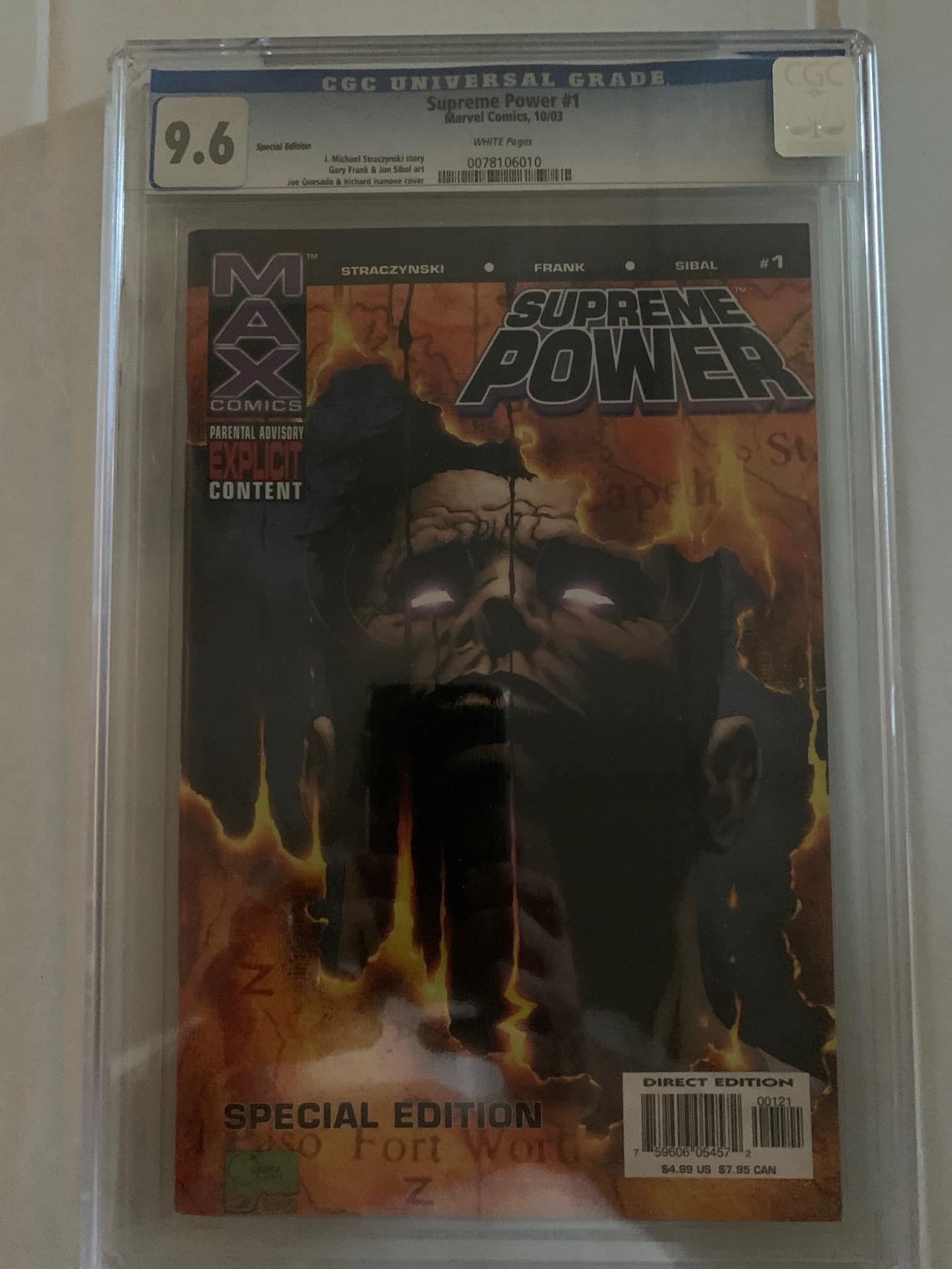 Supreme Power Max Marvel Comic Book #1 (1 of 1)