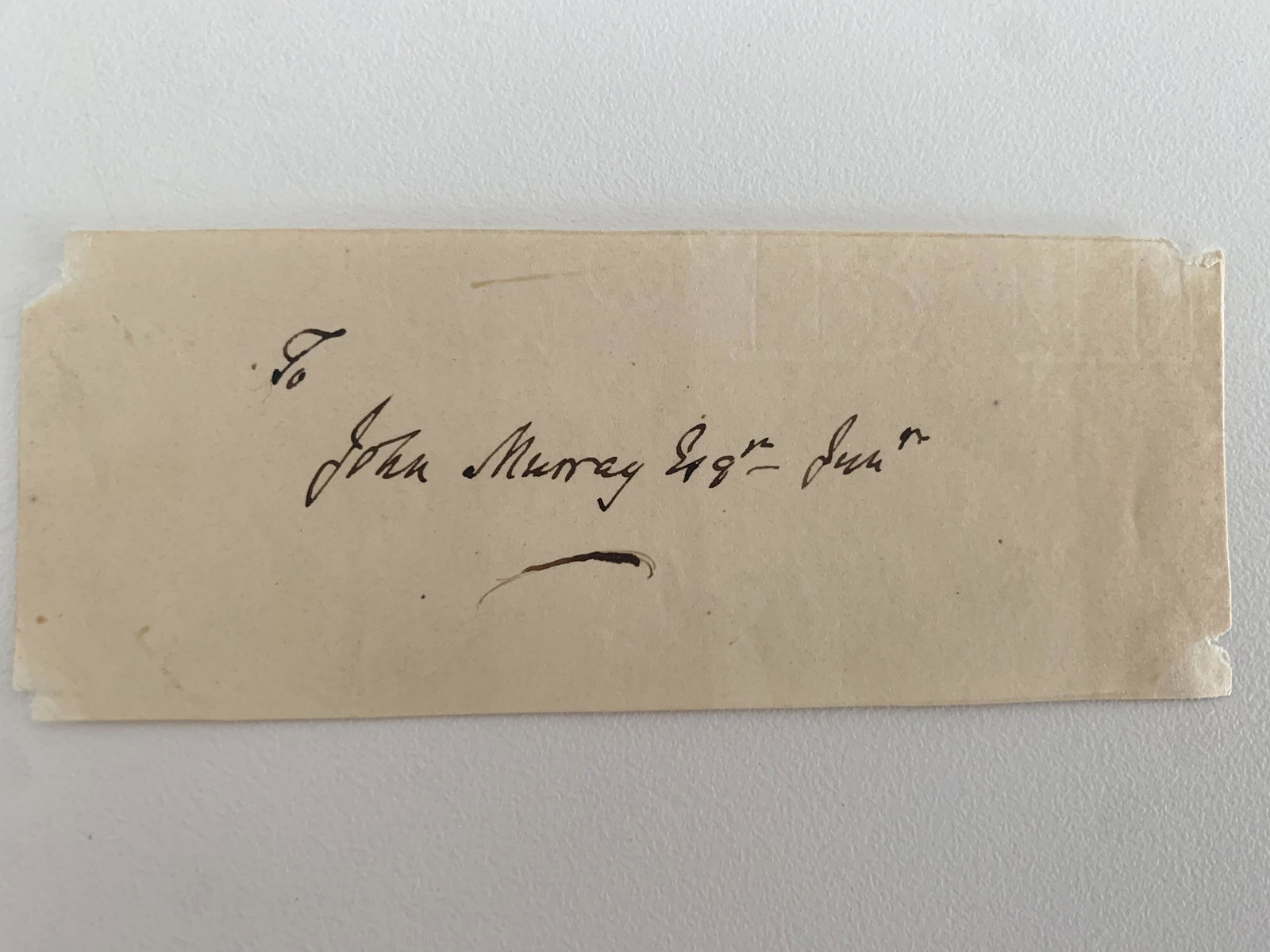 John Murray original signature: John Murray original signature. 2x5 inches
