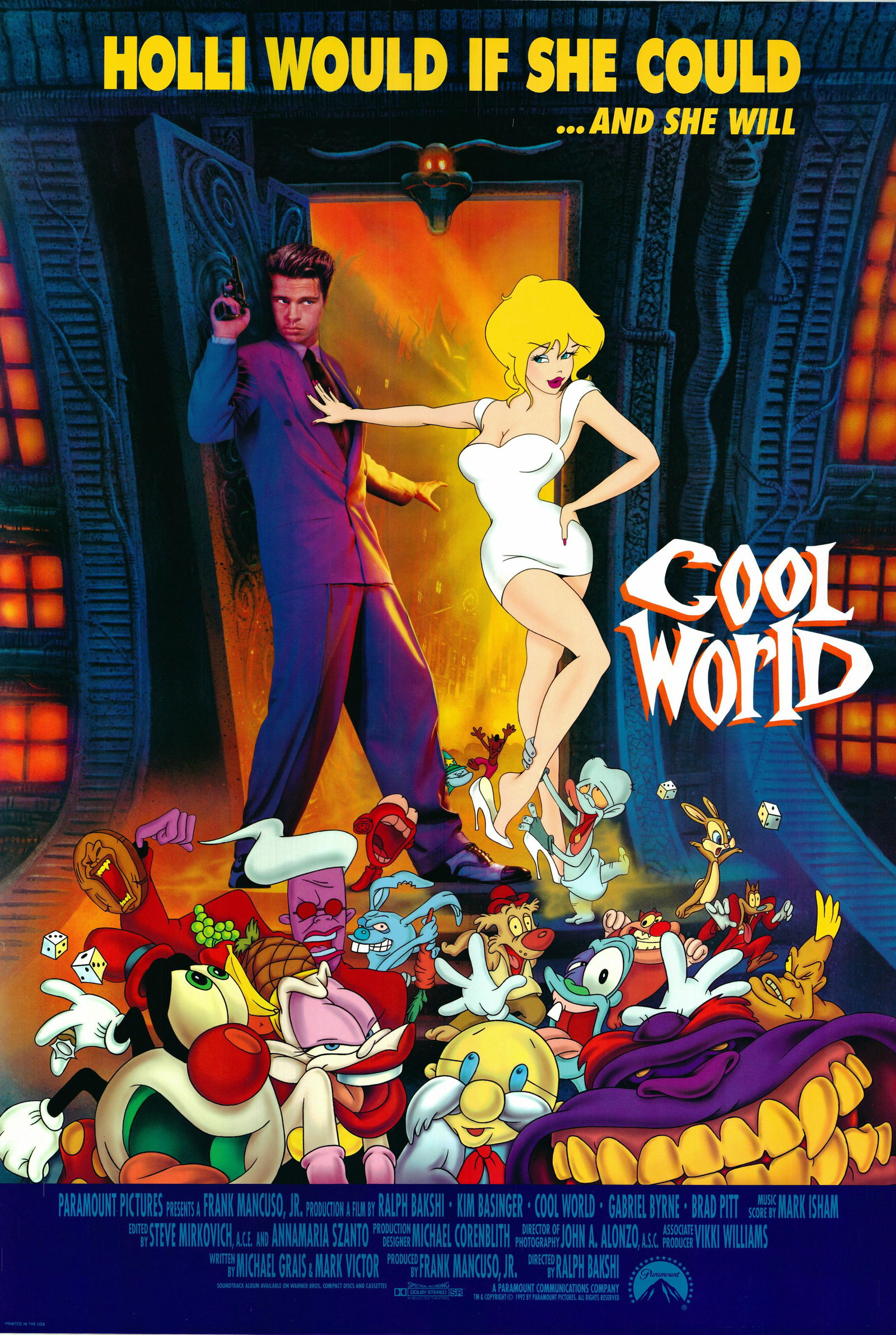 Cool World is a 1992 American live-action/animated: Cool World 1992 orignal movie poster. 27X41 Inches