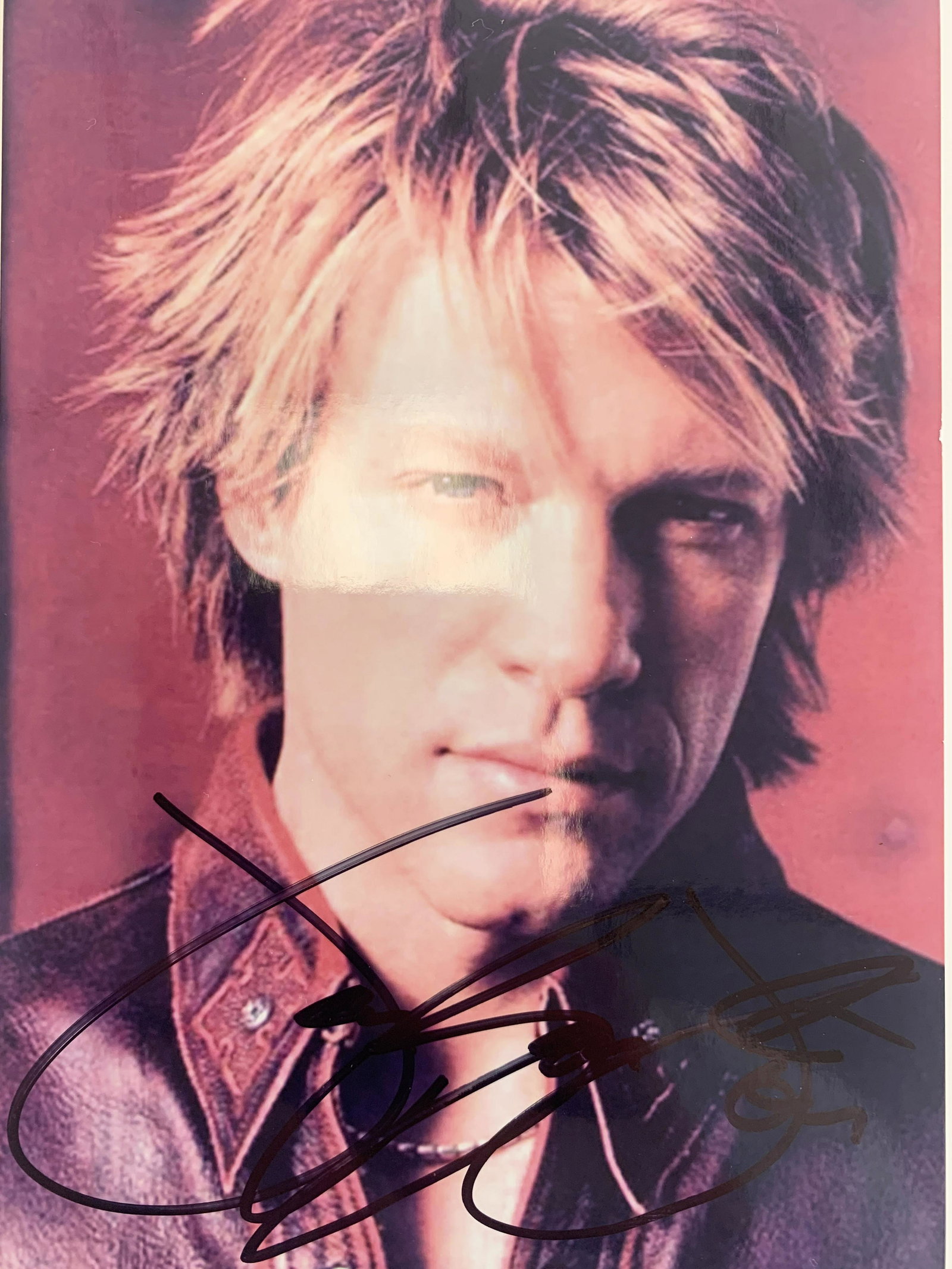 Jon Bon Jovi signed photo: Jon Bon Jovi signed photo. 4x6 inches