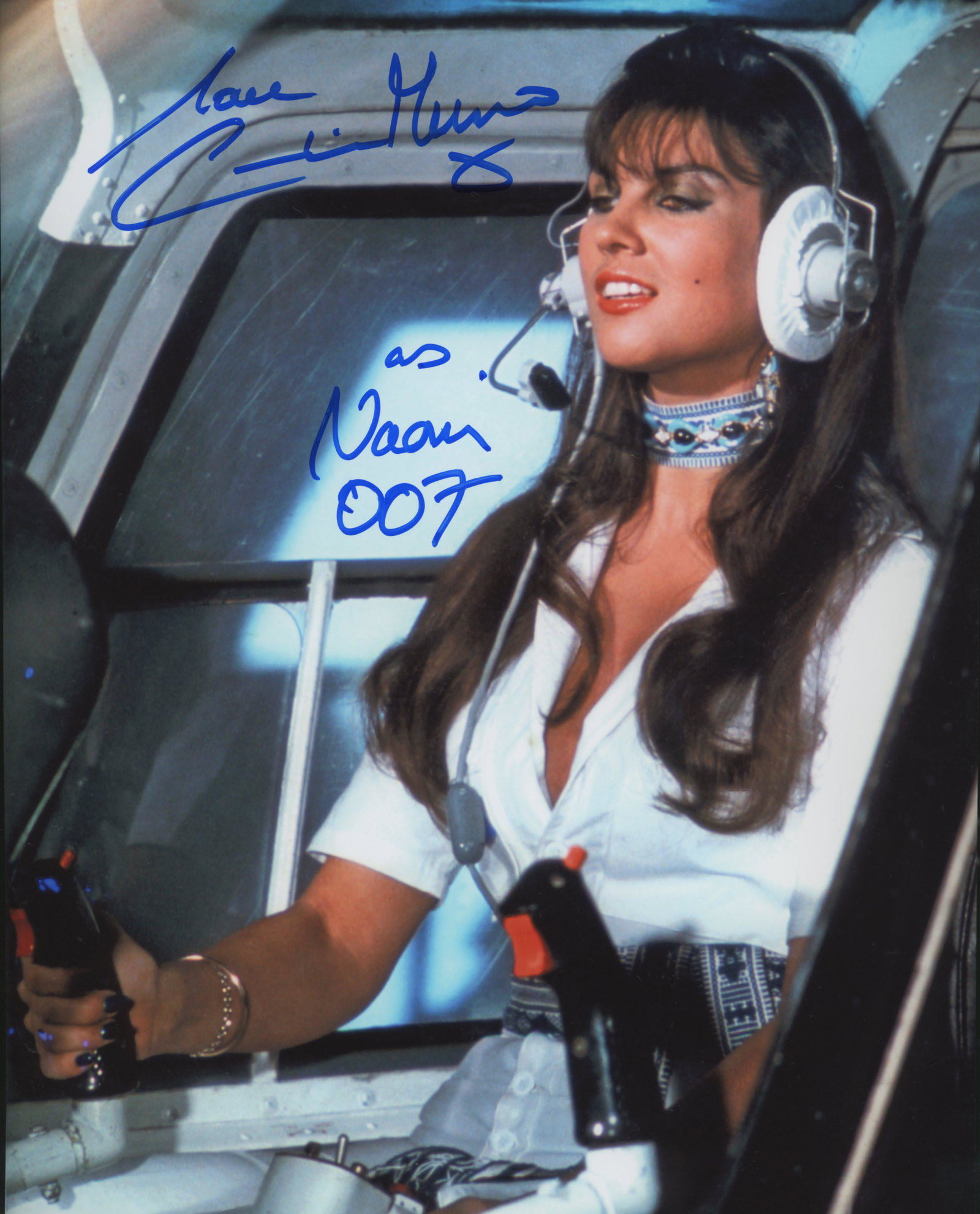 The Spy Who Loved Me signed movie photo: The Spy Who Loved Me 8x10 photo autographed by Caroline Munro.