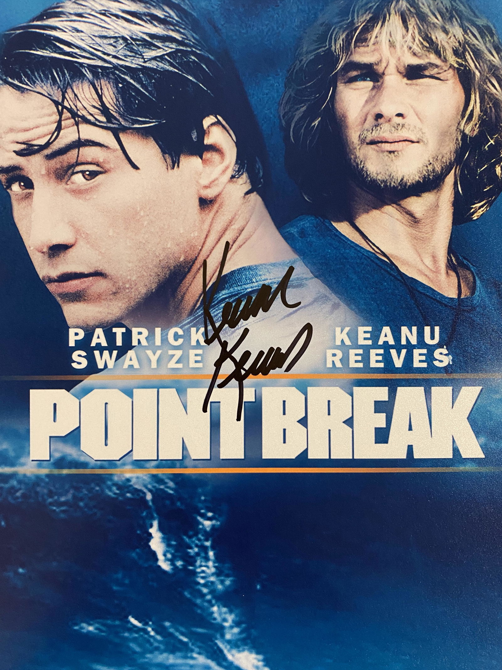 Point Break signed movie photo: Point Break signed movie photo autographed by Keanu Reeves. 8x10 inches