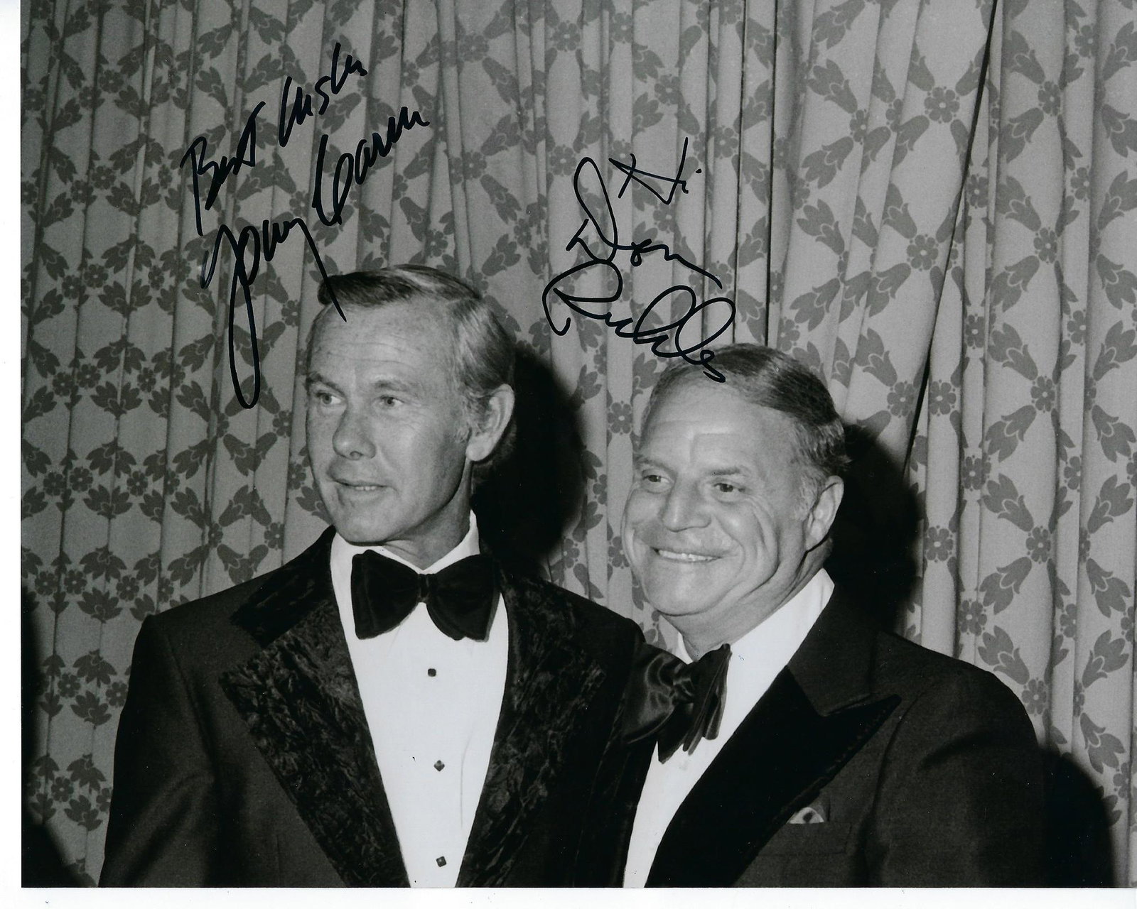 Johnny Carson and Don Rickles signed photo: Johnny Carson and Don Rickles signed photo. 8x10 inches