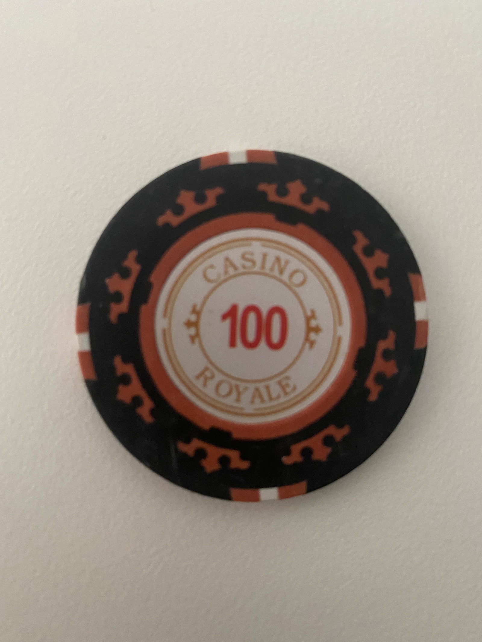 James Bond Casino Royale poker chip: James Bond Casino Royale poker chip.1x1 inch