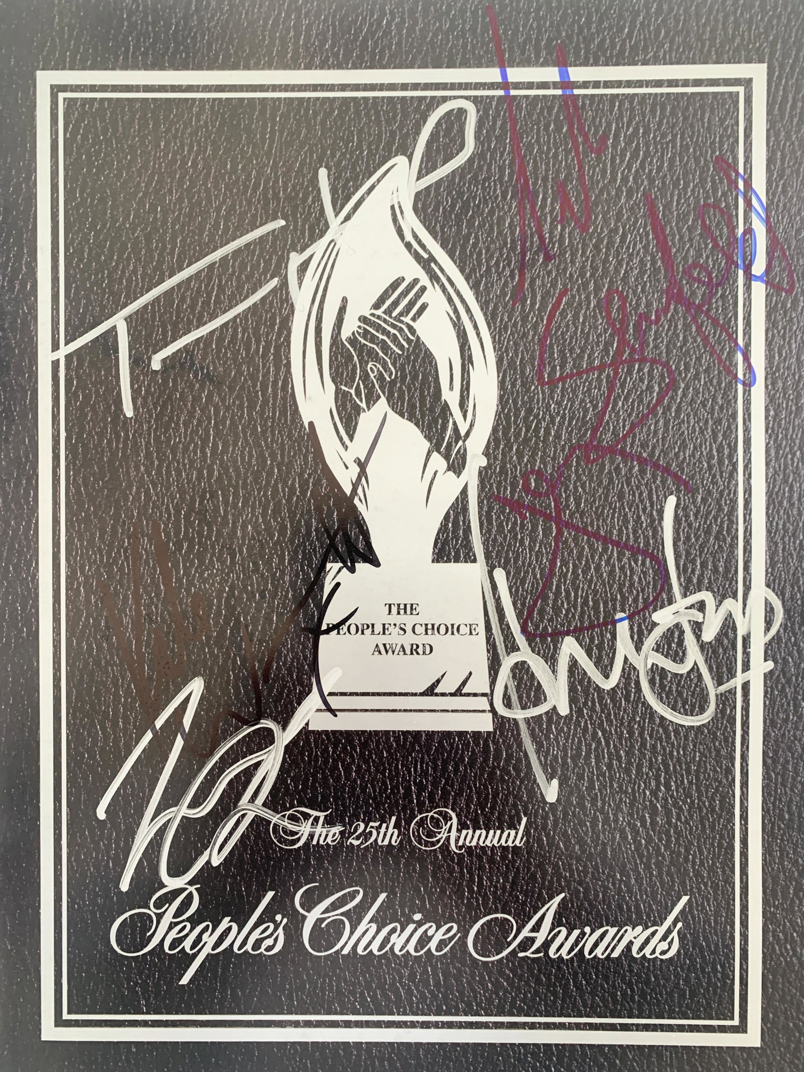 Harrison Ford, Jerry Seinfeld and more People's Choice: The 25th People's Choice Awards signed book autographed by Kate Winslet, Harrison Ford, Jerry Seinfeld - 8.5x11 inches
