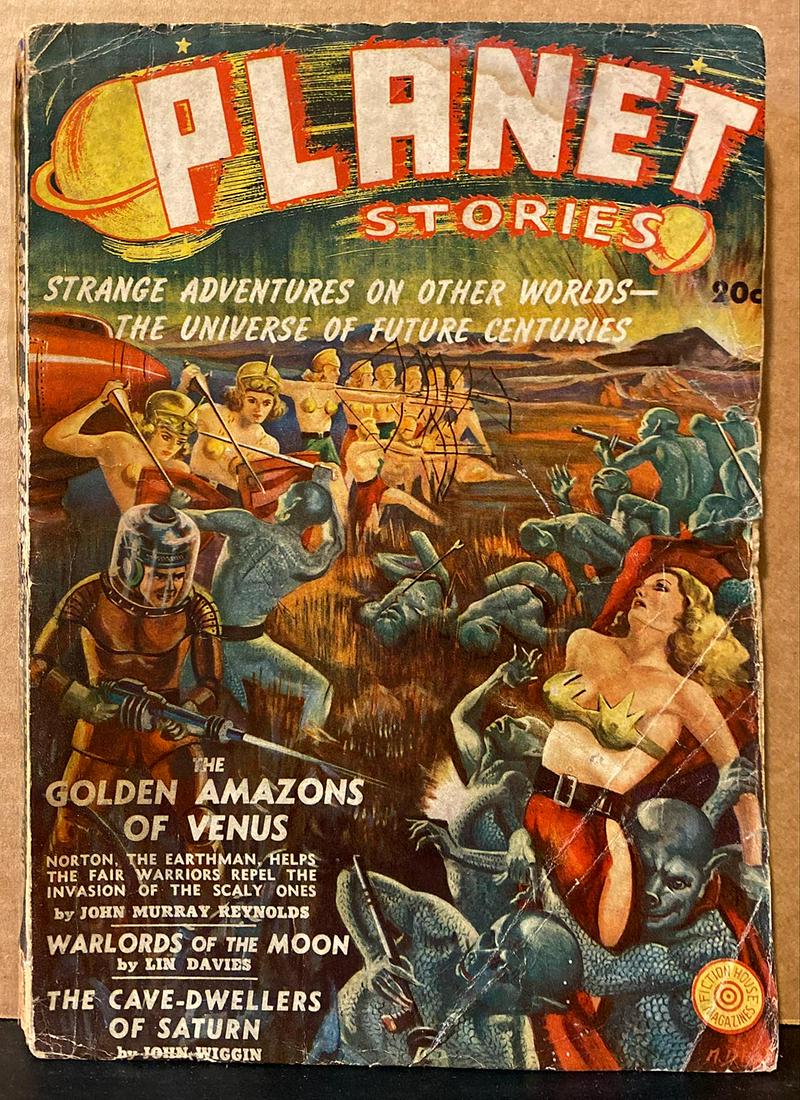 Planet Stories original 1939/WIN vintage pulp magazine: Planet Stories original vintage pulp magazine V.01 #01. Winter 1939. Cover by Stanley Albert Drake. Stories by John Murray Reynolds "The Golden Amazons of Venus", Fletcher Pratt and Laurence Manning "