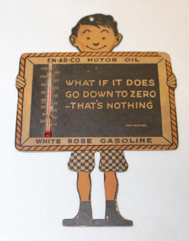 En-Ar-Co Motor Oil and White Rose Gasoline Advertising Thermometer (1 of 4)
