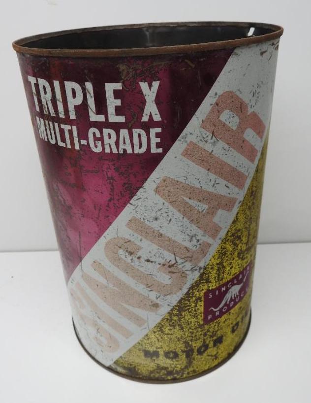 Sinclair Triple-X Motor Oil Five Quart Can (Purple) (1 of 3)