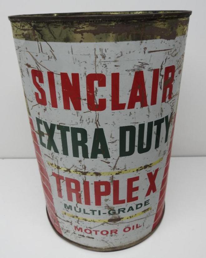 Sinclair Triple-X Motor Oil Five Quart Can (Gold) (1 of 3)