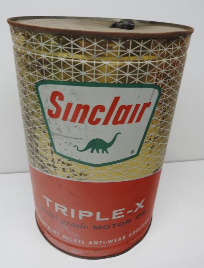 Sinclair Triple-X Motor Oil Five Quart Can (Newer Logo) (1 of 3)
