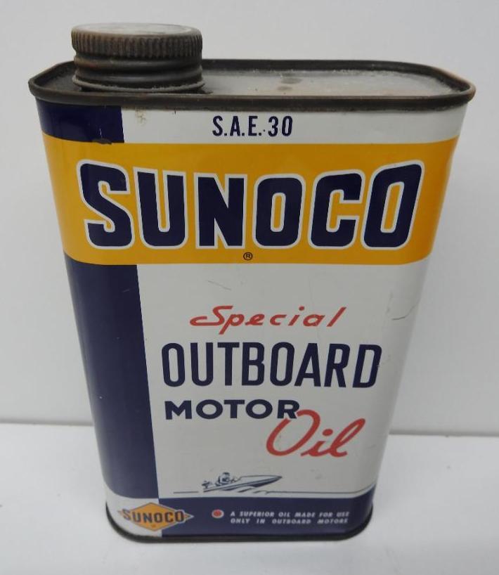Sunoco Special Outboard Motor Oil Flat Quart Can (1 of 5)