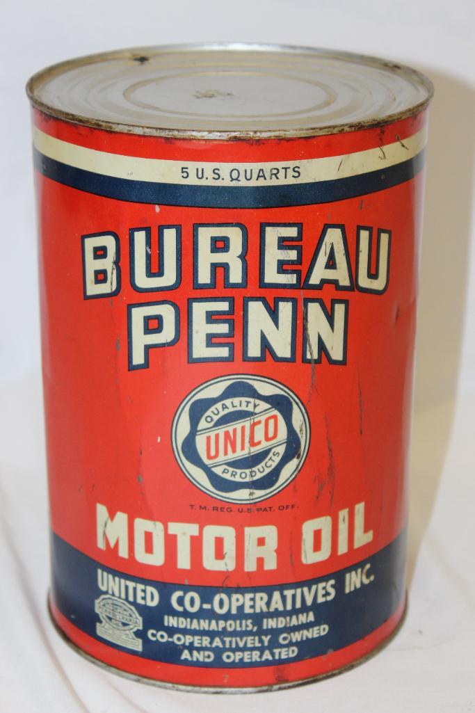 Bureau Penn Co-op 5 Quart Metal Motor Oil Can (1 of 4)
