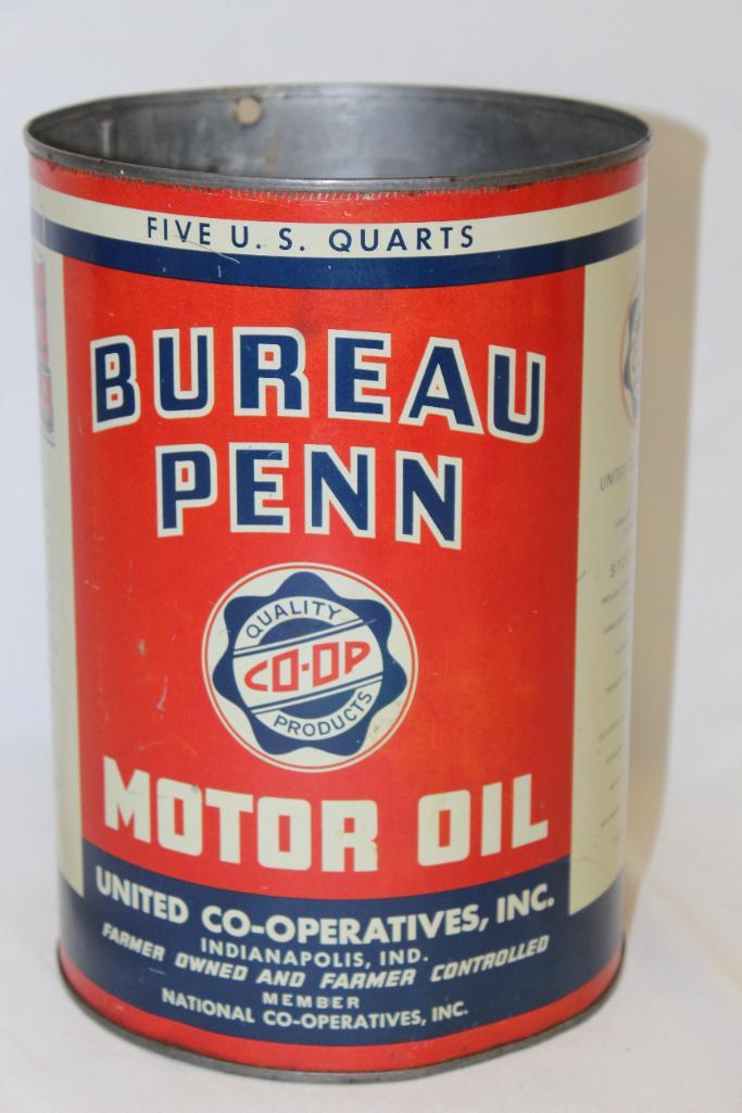 Bureau Penn Co-op 5 Quart Metal Motor Oil Can (1 of 5)