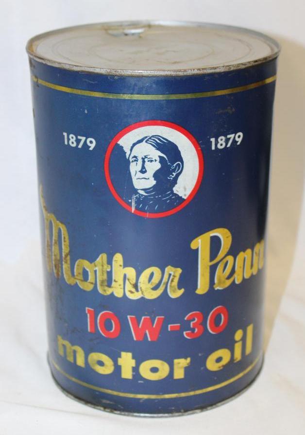 Graphic Mother Penn of OK 5 Quart Metal Motor Oil Can (1 of 4)