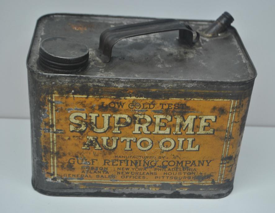 Gulf Supreme Auto Oil Gallon Can (1 of 5)