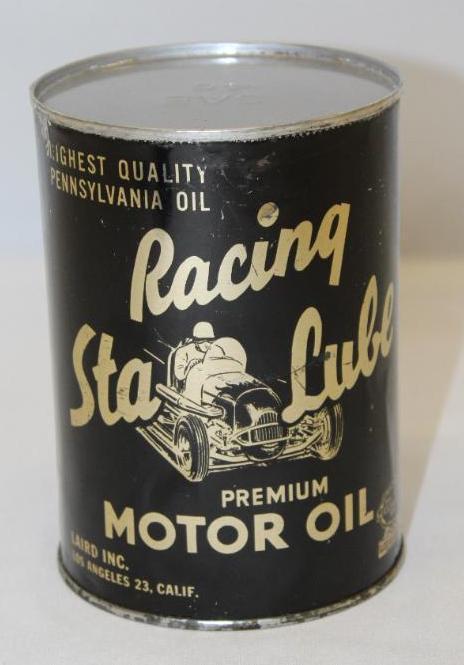 Sta Lube Racing Metal 1 Quart Graphic Motor Oil Can (1 of 4)