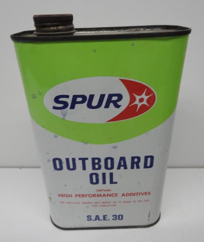 Spur Outboard Oil Flat Quart Can (1 of 5)
