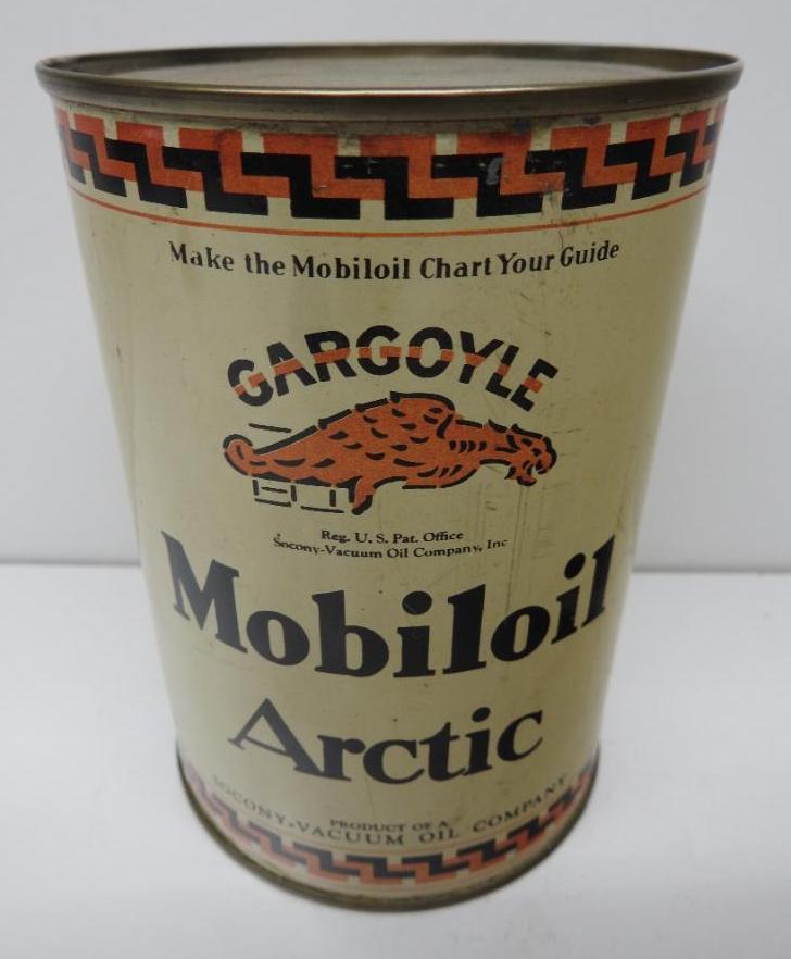 Mobiloil Gargoyle Artic Quart Oil Can (1 of 4)