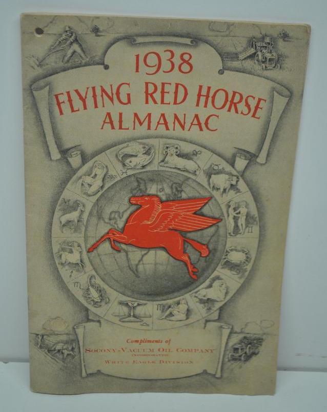 1938 Mobil Socony Vaccuum White Eagle Division Almanac: In fair to good condition with some light age wear, size 9"x6"