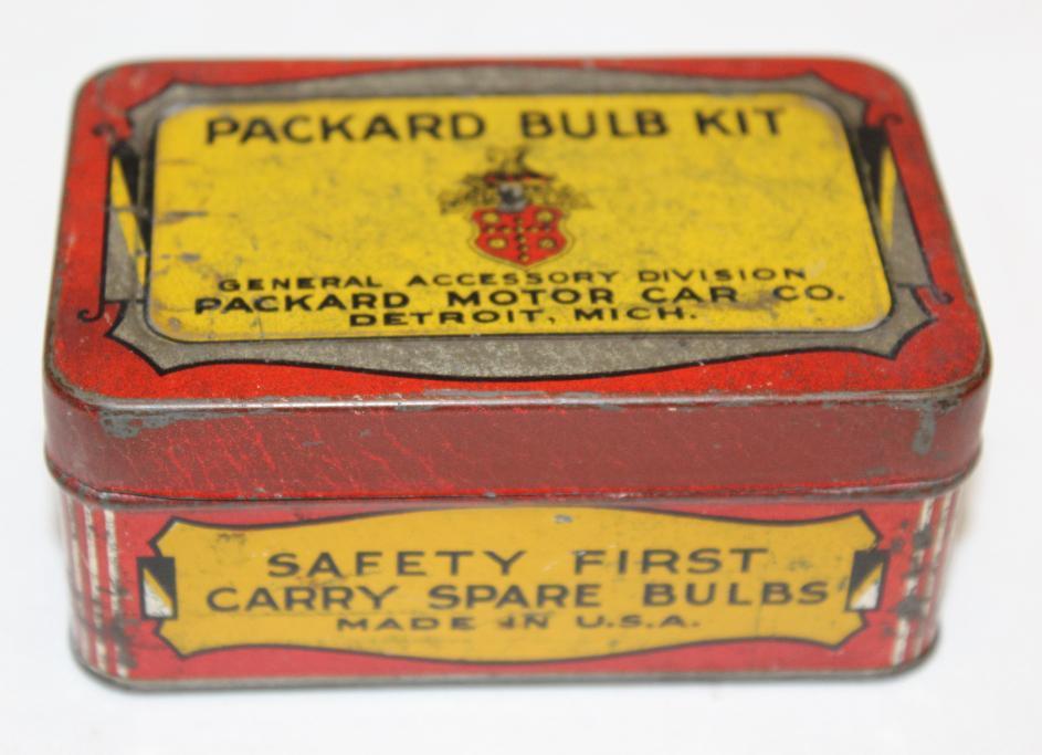 Packard Motor Car Co Auto Lamp Tin Display Can (1 of 5)