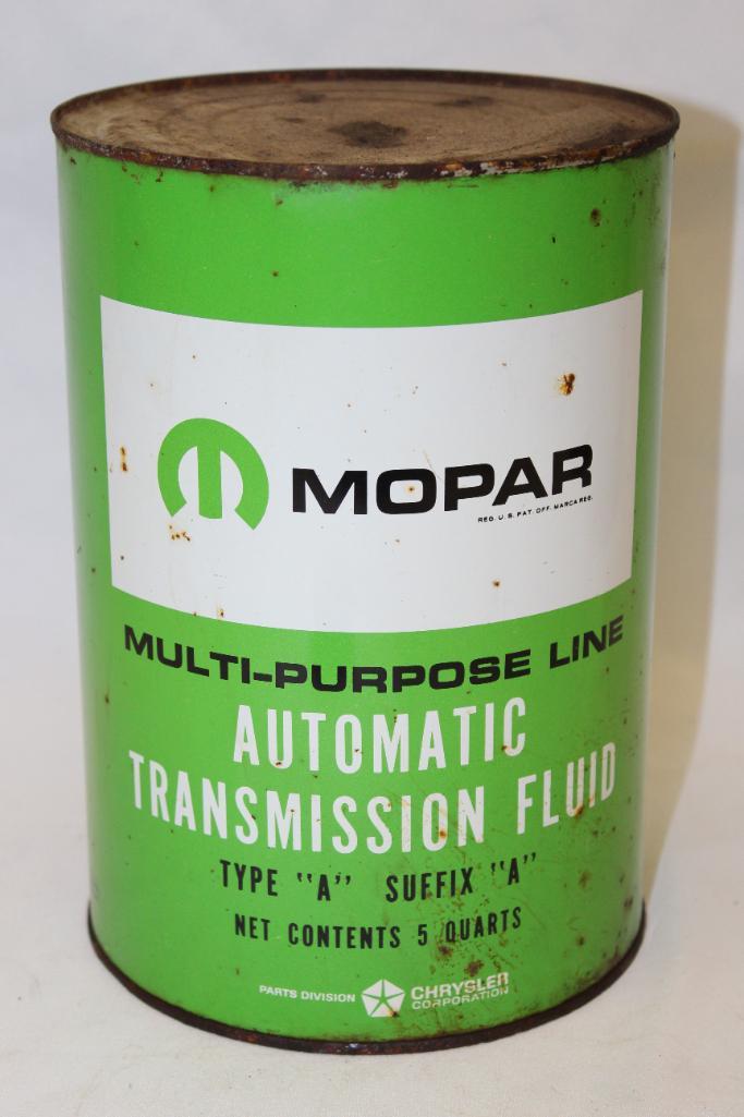 Mopar Chrysler ATF 5 Quart Metal Motor Oil Can (1 of 3)