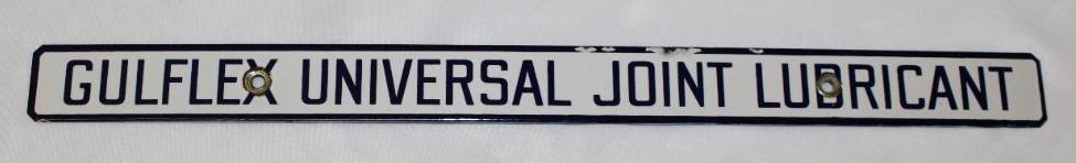 Gulf Gulflex Universal Joint Lubricant Porcelain Advertising Sign (1 of 2)